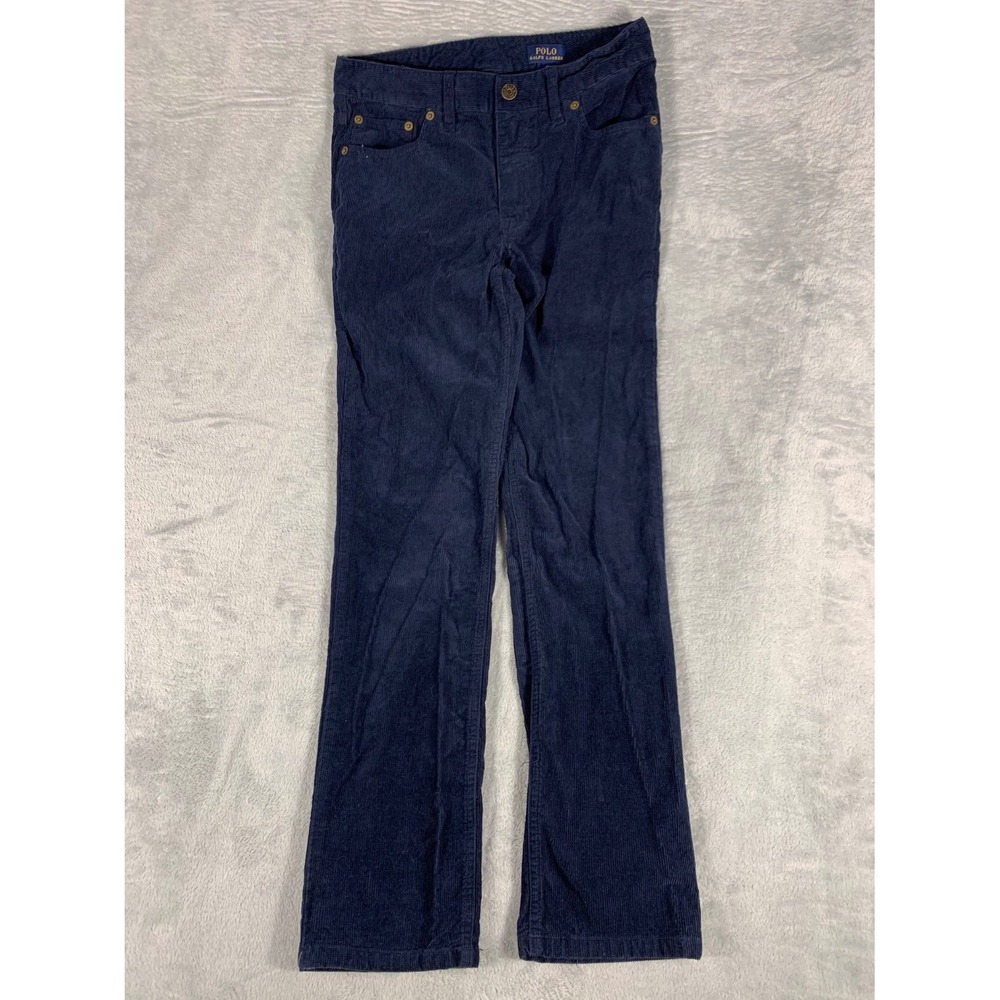 Polo Ralph Lauren Pants Authentic Dungarees Boys Size 16 Navy Blue Corduroy
